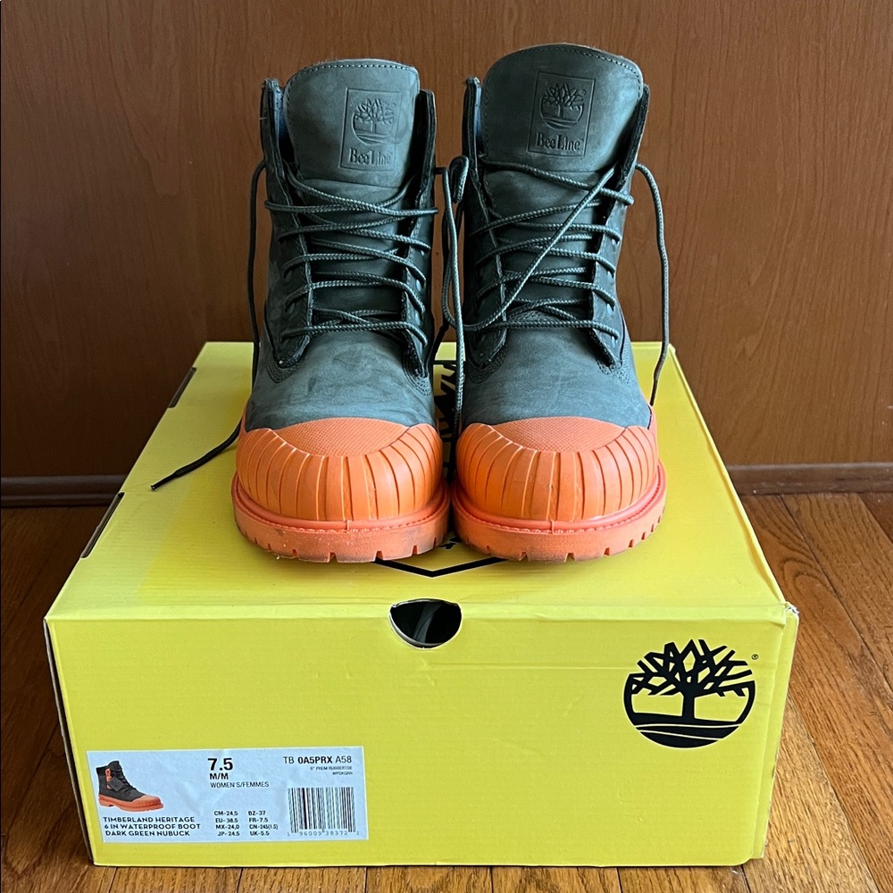 Timberland women Boots - Dark Green and Orange